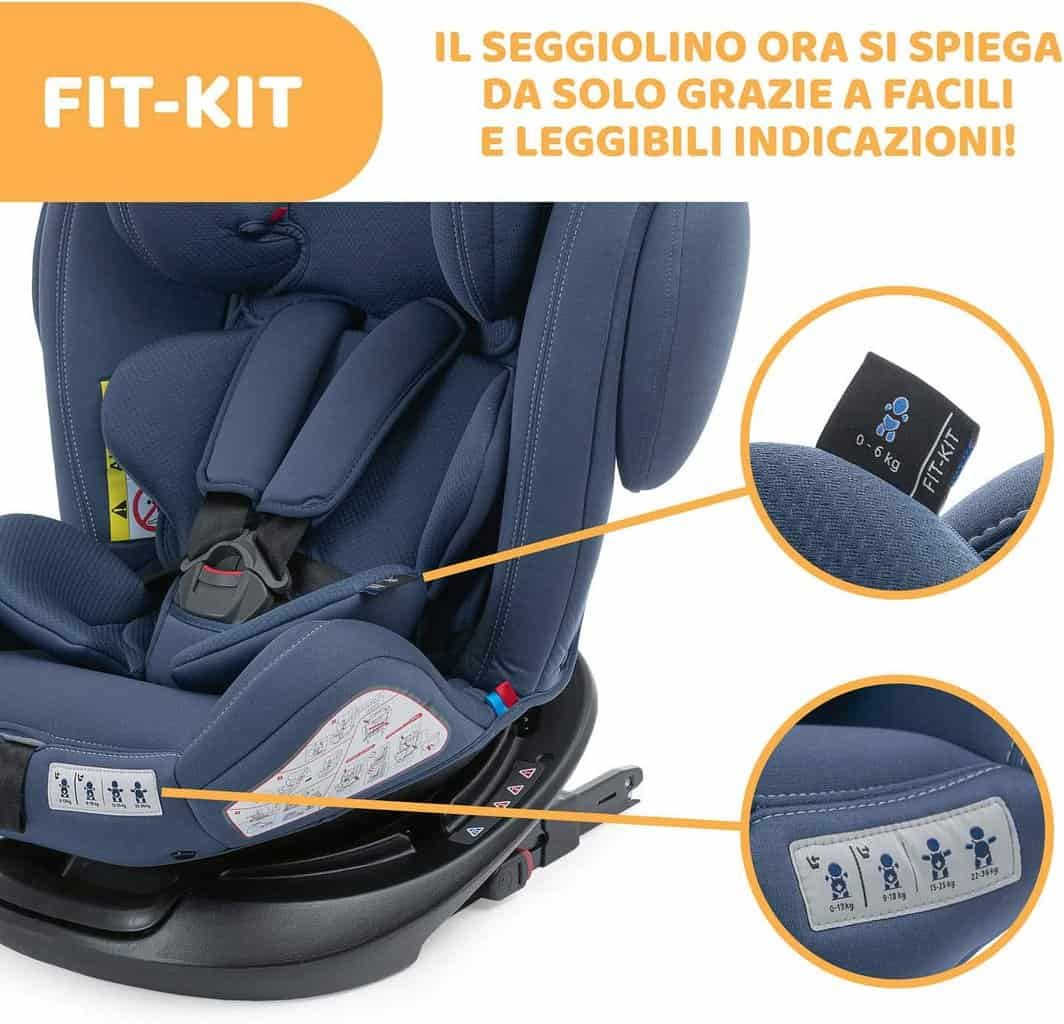 Chicco - Seggiolone Auto Seat Up Colore Grey Con Sistema Isofix 0-6 Anni  Gruppo (0+